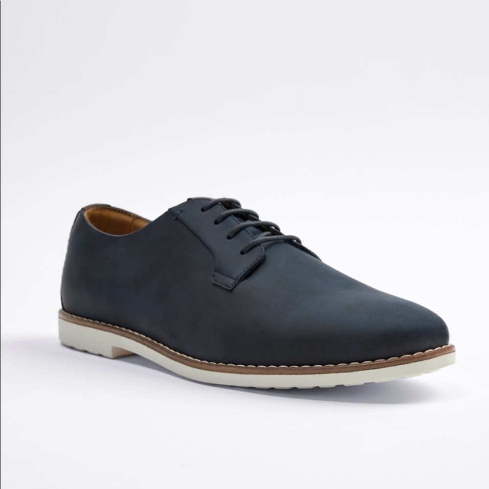 NWOT-Zara LACE-UP NAVY SHOES. EU 40. Men US 7 - Picture 2 of 6